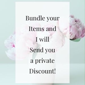 PRIVATE DISCOUNT ON BUNDLED ITEMS!!!!